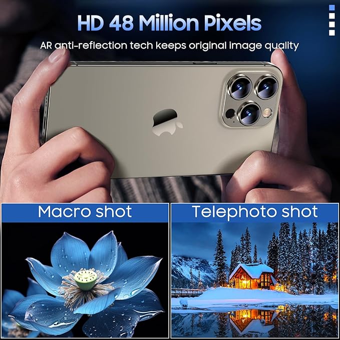 Uyiton Compatible with iPhone 15 Pro/iPhone 15 Pro Max Camera Lens Protector, [Not Easy to Break][Strong Adsorption][Case-Friendly] Metal Tempered Glass Rear Camera Screen Cover - Natural Titanium