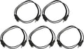 Five Pack of YCS Basics 3 Foot 3.5mm Headphone Extension Cables Male/Female