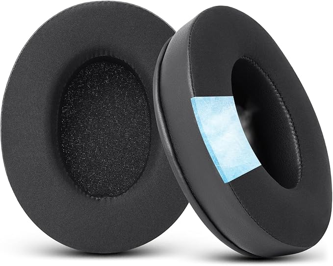 GVOEARS Cooling Gel Replacement Ear Pads for HyperX Cloud 1/2/3/Pro/Core/Alpha/Alpha S/Alpha Pro/Flight/Flight S/Stinger/Stinger S, CloudX Stinger Headset and More, Breathable Ice Silk Fabric - Black