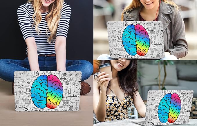 CISSOOK Compatible with MacBook Air 13 inch Case 2021 2020 2019 2018 Release Model A2337 M1 A2179 A1932, Plastic Hard Shell Case Brain Cover for MacBook Air 13 Inch with Touch ID, Great Brain