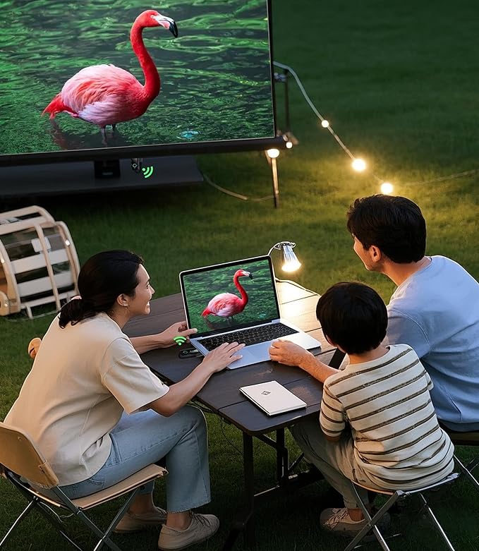 2025 Wireless HDMI Transmitter and Receiver with LED Display, 4K Decode 1080P@60Hz Ultra FHD Video Output, 328ft/100M HDMI Extender 5G+2.4G for Video to Monitor from PC/Laptop/HDTV/Camera, Plug&Play