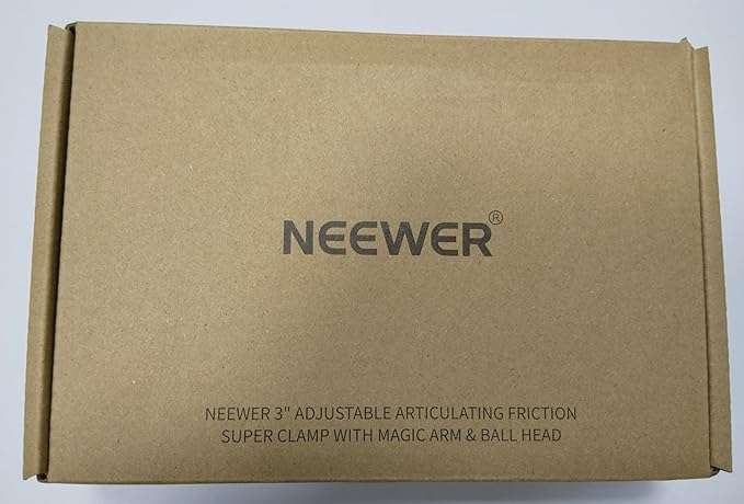 NEEWER Super Clamp with 3" Dual Ballhead Magic Arm, Ball Head Adapter, Cold Shoe, Phone Holder, Action Camera Clamp Mount for Flat/Round Surface Compatible with GoPro DJI iPhone 15 Pro Max, ST85