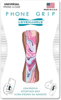 LOVEHANDLE Universal Phone Grip for Smartphones & Mini Tablets - Phone Holder for Hand - Wireless Charging Compatible - Made in The USA - Marble Rose