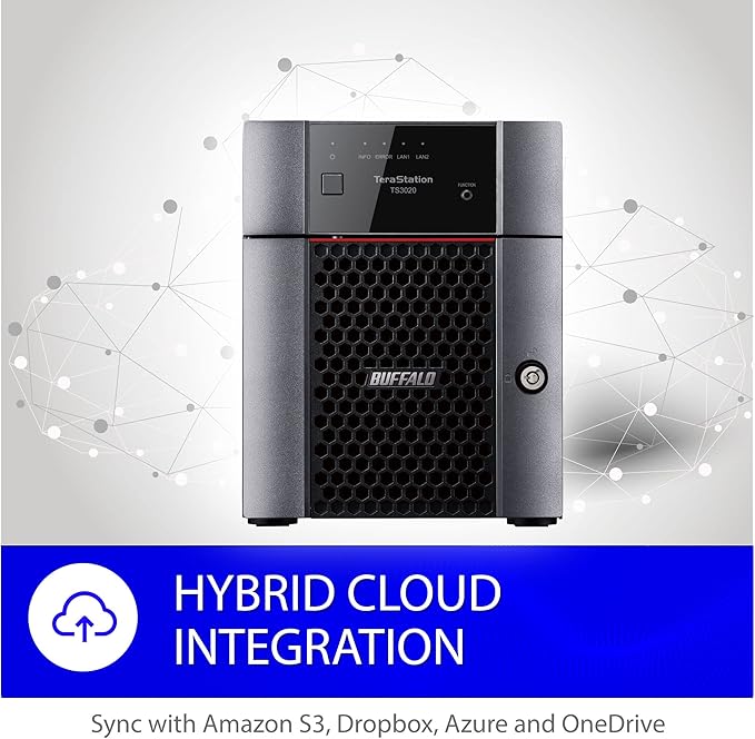 BUFFALO TeraStation 3420DN 4-Bay SMB 16TB (2x8TB) Desktop NAS w/Hard Drives Included Network Attached Storage