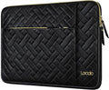 Lacdo 15-15.6 Inch Laptop Sleeve Case for Acer HP Dell ASUS Laptop, Acer Aspire 15, HP Pavilion/Envy 15, Dell Inspiron/Latitude 15, ThinkPad/IdeaPad 15, ASUS Vivobook 15 Computer Bag, Elegant Black