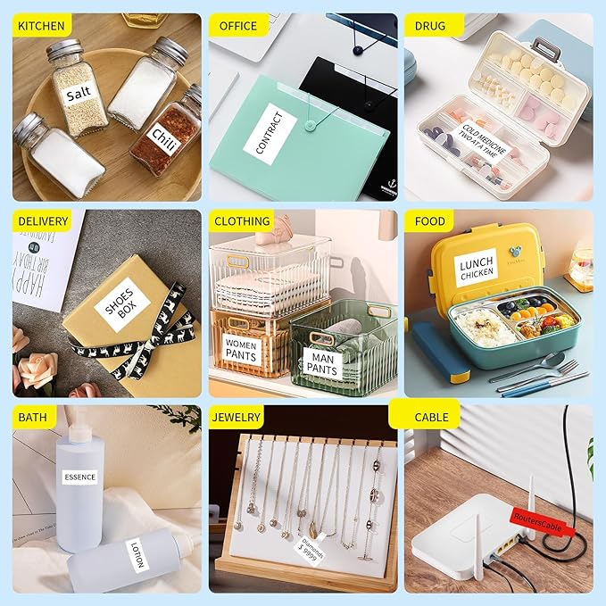 200 Pcs Cable Labels - Waterproof Wire Cord Label, Tear Resistant Wire Labels, Self Adhesive Cord Organizing Label, for Cable Management, Compatible with PUQU AQ20 Label Makers(Green) 30x90mm