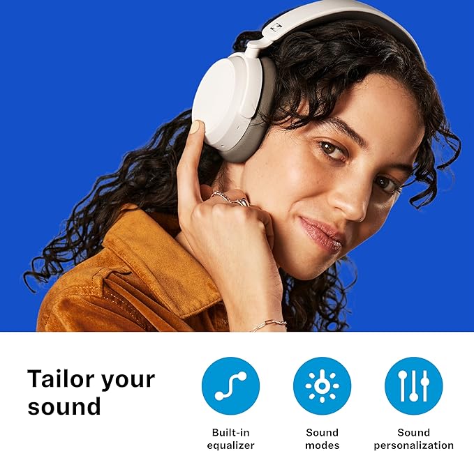 Sennheiser ACCENTUM Plus - Wireless Bluetooth Headphones, Quick-Charge Feature, 50-Hr Battery Playtime, Adaptive Hybrid ANC, White