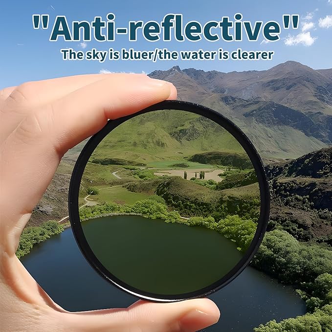 67mm Clip-on CPL Phone Camera Lens Filter, Polarized Camera Lens Filter CPL Filter for iPhone 16 15 Pro Max Plus 14 13 Pro Max Mini 12 11 X XS Galaxy