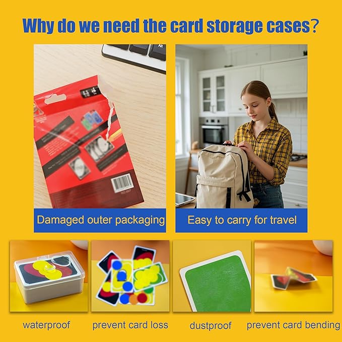 3 Pcs Tarot Card Case, Tarot Card Holder for 4 3/4"×2 3/4" Standard Tarot Cards, Plastic Clear Card Deck Box Storage, Playing Card Case for Large-sized Cards,5" ×3 1/4" ×1 3/8" (NO Cards)