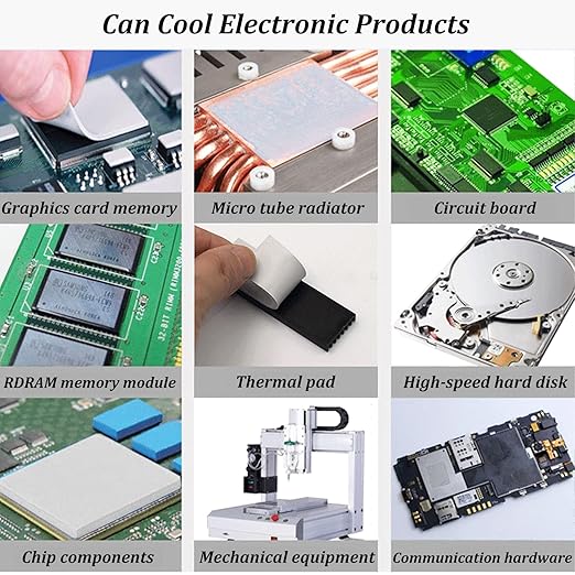 Thermal Pad 14.8 W/mK, 120x120x2mm, Non Conductive Heat Resistance High Temperature Resistance, Silicone Thermal Pads for Laptop Heatsink GPU CPU LED Cooler (2mm)