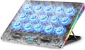 AICHESON Gaming Laptop Cooling Pad with 15 Cooler Fans, RGB Ultimate Computer Stand Base with Silent Fans for 15-18 Inch Laptops, Blue LED Lights