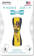 LOVEHANDLE Universal Phone Grip for Smartphones & Mini Tablets - Phone Holder for Hand - Wireless Charging Compatible - Made in The USA - Hula Girl
