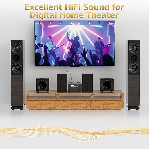 Optical Audio Cable 10 FT, Digital Audio Cable, Toslink Fiber Optic Cord, [Nylon Braided, Slim Aluminum Shell, Gold Plated Connector], for Home Theater, Sound Bar, PS4, Xbox, TV and More