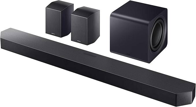 Samsung Q990F 11.1.4ch Q Series Subwoofer + Rear Speaker, Wireless Dolby Atmos, Q-Symphony, Game Mode Pro, Adaptive Sound (HW-Q990F, 2025)
