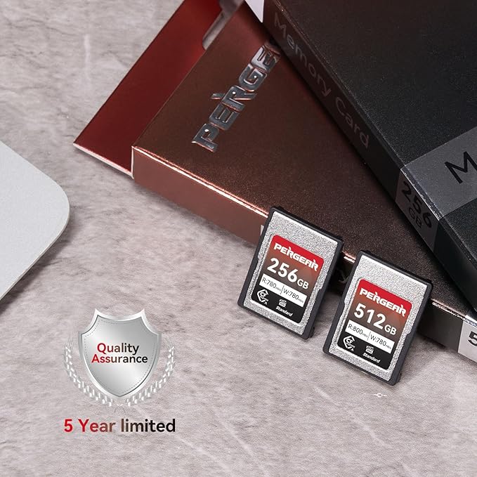 Pergear 512GB CFexpress Type A Memory Card, Up to 800MB/s Read Speed & 780MB/s Write Speed for 4K 120P, 8K 30P Recording,with Card Reader