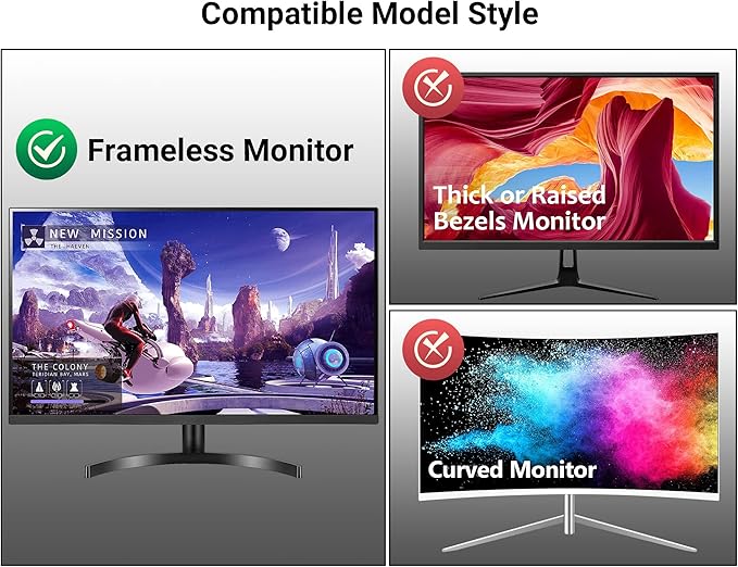 FILMEXT [2 Pack 22 Inch Computer Privacy Screen Filter for 16:10 All-in-One Desktop/Frameless Monitor - Removable Blue Light UV Blocking Privacy Shield for Thin Bezel Computer