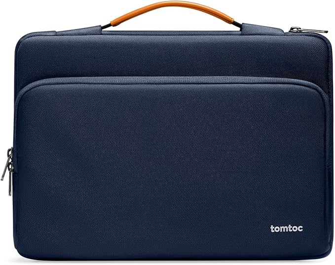 tomtoc 360 Protective Laptop Carrying Case compatible with 14-inch MacBook Pro M4/M3/M2/M1 Pro/Max 2024-2021, 12.9-13 Inch iPad Pro/Air, Water-Resistant MacBook Accessory Bag Sleeve