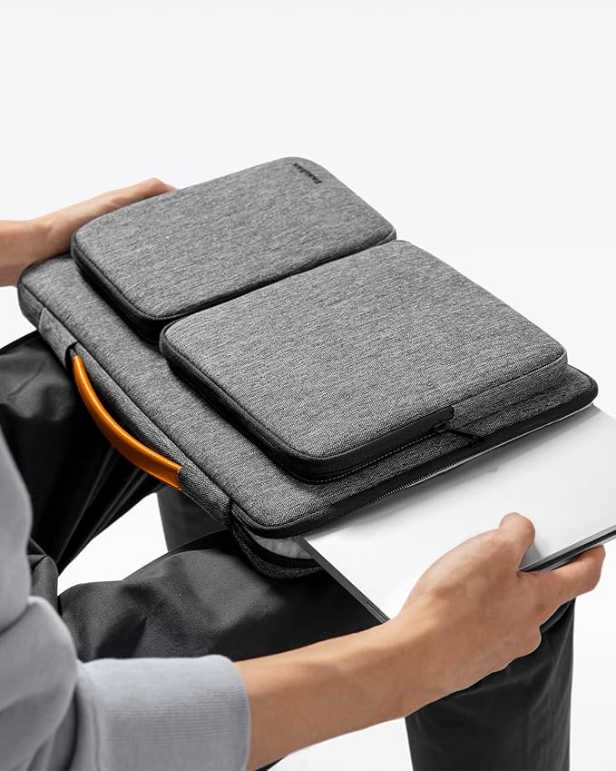 tomtoc 360 Protective Laptop Case for 13-inch New 2025 MacBook Air M4/A3240, M3/A3113, M2/A2681, M1/A2337, 13 in MacBook Pro M2/M1, 13-in Surface Pro 11th AI PC, Water-Resistant Carrying Bag