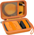 Travel Case for UCOMX for Nano/for Rtops/for Hicober/for Iseyyox 3 in 1 Wireless Charger, Foldable Magnetic Charging Station Storage Holder Bag for Fast Charge Pad Cable, Adapter, Orange-Box Only