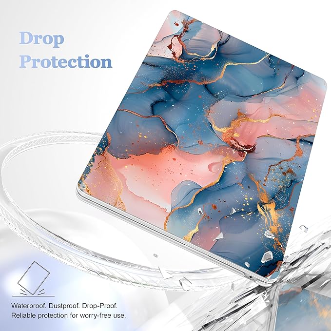 Case for MacBook Air 15 Inch 2025 2024 2023 Release M4 A3241 M3 A3114 M2 A2941, Hard Shell with Screen Protector & Keyboard Cover, Compatible with Touch ID, Abstract Art P492