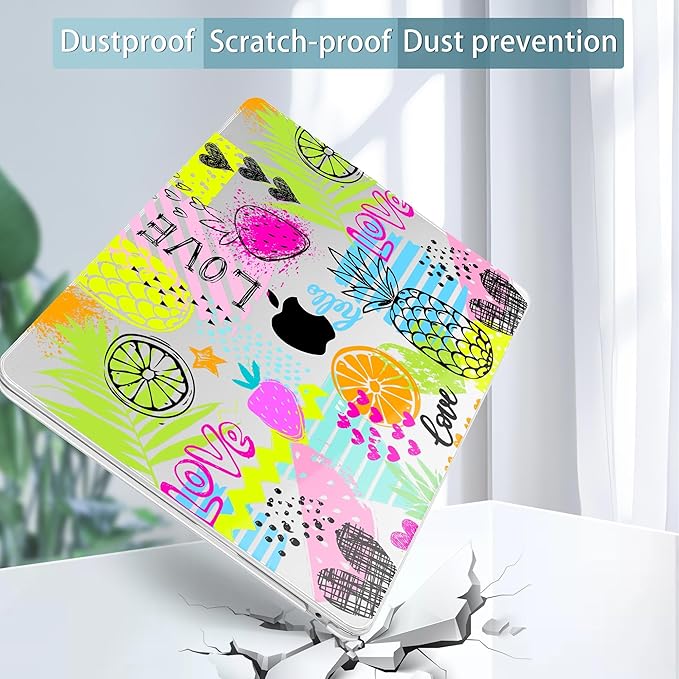 May Chen for MacBook Air 13.6 Inch Case 2025/2024/2023/2022 Release (Model A2681 A3113 A3240, M2 M3 M4 Chip) – Hard Shell Laptop Cover with Keyboard Cover & Screen Protector， Seamless Fruit