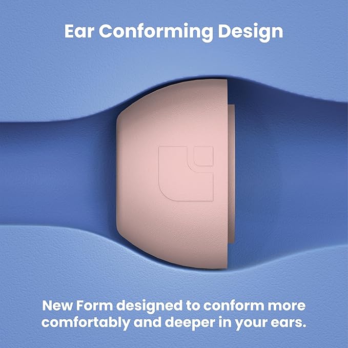 Foam Masters Ultra-Premium Memory Foam Ear Tips for AirPods Pro 1st & 2nd Gen | 3 Pairs | Black Magic Ver 6.0 | Secure | Comfort | Better Noise Cancel | Replacement Buds – Crystal Pink, Medium