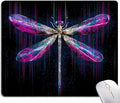 Hokafenle Mouse Pad, Purple Dragonfly Mouse Pad, Square Custom Mouse Mat Waterproof Mousepad Non-Slip Rubber Base MousePads for Office Home Laptop