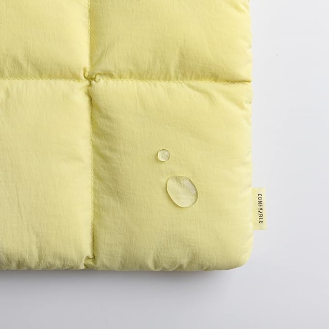 Comfyable Puffy Laptop Sleeve 13 Inch 14 Inch, Quilted Puffer Laptop Carrying Case, Pillow Case Compatible with MacBook Air M4 2025 M3 M2 M1, MacBook Pro M4 Pro/Max, Yellow