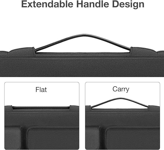 MOSISO 360 Protective Laptop Case 17.3 inch, 17-17.3 inch Laptop Sleeve Compatible with Dell HP Lenovo Asus Acer Alienware Notebook Computer, Side Open Bag with 2 Raised&1 Flapover Pockets, Black