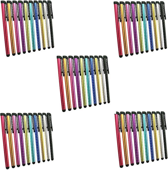 INNOLIFE Metal Stylus Touch Screen Pen Compatible with Apple iPhone 4 4S 5 5S 5C 6 6 Plus iPad Galaxy Tablet Smartphone PDA (100)