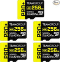 TEAMGROUP A2 Pro Plus Card 256GB x 5 Pack Micro SDXC UHS-I U3 A2 V30, R/W up to 160/110 MB/s for Nintendo-Switch, Gaming Devices, Tablets, Smartphones, 4K Shooting, with Adapter TPPMSDX256GIA2V3063