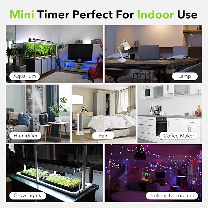 BN-LINK BND-60/U47 Indoor Mini 24-Hour Mechanical Outlet Timer, 3-Prong, 4-Pack