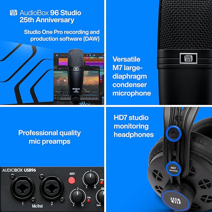 PreSonus AudioBox USB 96 Studio with Studio One Pro Software