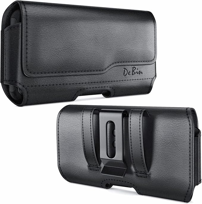 DeBin Holster for iPhone 17 17 Pro 16 Pro 16e 15 15Pro 14 13 12 11 Xs 10 X XR – Cell Phone Belt Holder Case with Clip for Men Women Pouch (Fits Protective Cover on) Black