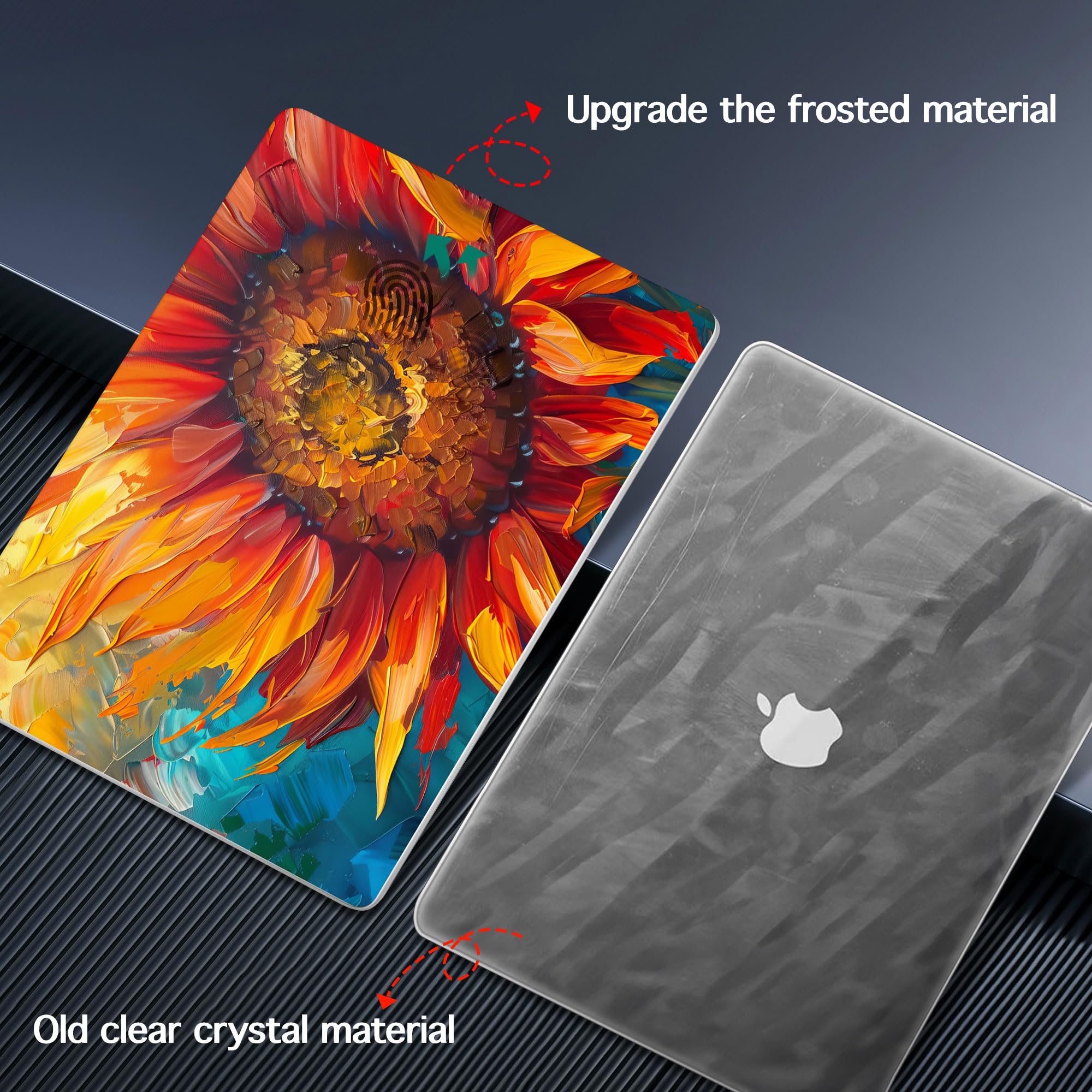Lepeoac Case for MacBook Pro 16 inch Case 2026-2021 | M5 A3429 A3428 M4 M3 M2 M1 Pro/Max | Protective Hard Shell Laptop Cover with Screen Protector & Keyboard Cover | Sunflower
