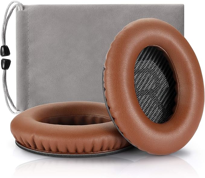 Headphones Replacement Ear Pads,for Bose Quietcomfort QC15 QC25 QC35 35 ii-(Brown)