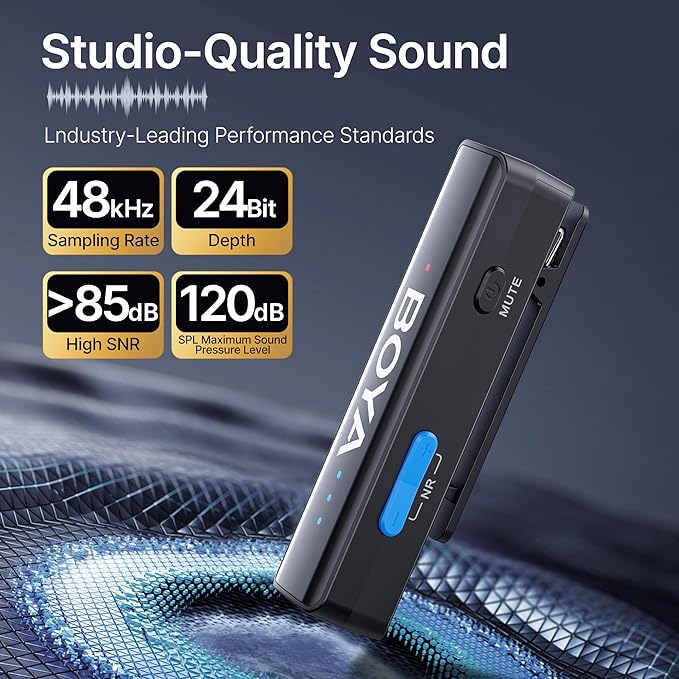 BOYA BOYALINK 2 A2 (2TX+3RX Adapter) Wireless Lavalier Microphone for iPhone Camera Android, Clip on Mic, 48 KHz 24 Bit, 6mm Mic, 1000ft, Noise Cancelling, Mini Lapel Mic USB-C/Lightning/3.5mm TRS