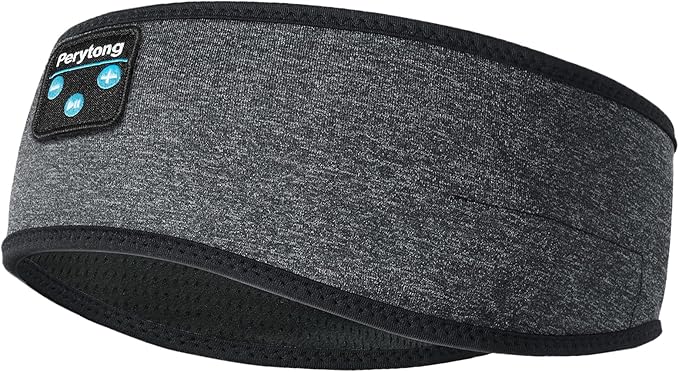 Perytong Wireless Sleep Headphones, Bluetooth Headband, On Ear, Coalblack, Model:PTL01