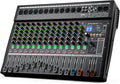 12-Channel Professional Audio Mixer, FX-12usb Mixing Console with XLR Inputs, Bluetooth, 99 DSP Effects, MP3, USB Interface for Podcast, Music, Recording, PC 13.39"x3.54"x18.90"inches