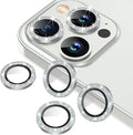 AGVEE 3+3 6 Pack for iPhone 13 Pro/Pro Max, Bling Diamond & Glitter Metal Ring 9H Tempered HD Glass Camera Cover Protector Film