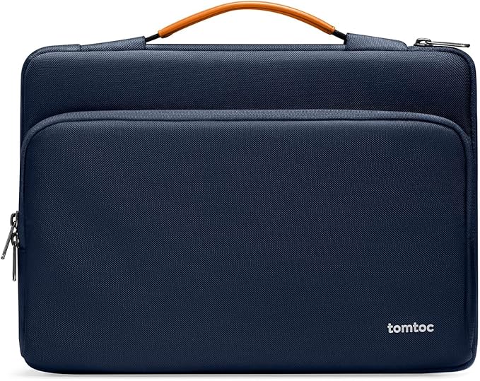 tomtoc 360 Protective Laptop Carrying Case for 16-inch New MacBook Pro M3/M2/M1 Pro/Max A2991 A2780 A2485 2023-2019, Water-Resistant Laptop Bag Sleeve with Accessory Pocket for The New Razer Blade 15