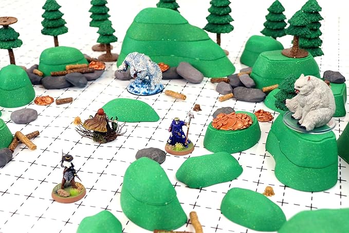 Owlbear Terrain Set - Mini Dungeon Castle Cavern DND Terrain for Tabletop RPGs, Dungeons & Dragons, Pathfinder, War Gaming, and More! - by DCD (98+pcs, 3.5sqft)
