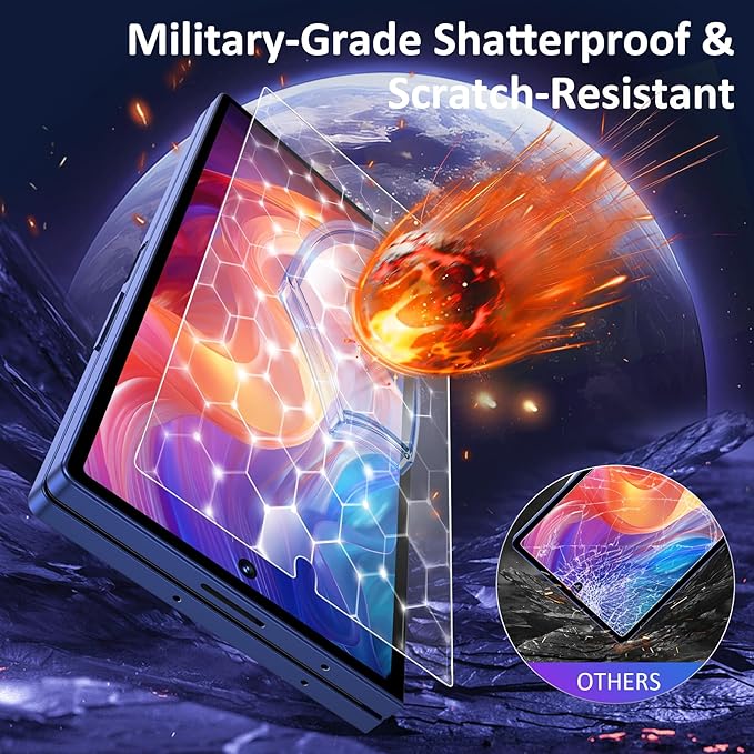 YWXTW Anti-Reflective Front Screen Protector for Samsung Galaxy Z Fold 7, Military-Grade Tempered Glass Film with Alignment Frame, Bubble Free High Touch Sensitivity - Clear 2 pack