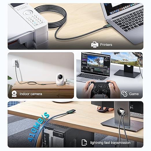 Kumiho 100FT USB 3.0 Extension Cable with Extension Chipsets Signal Booster Active Type A Male to A Female for PlayStation, Xbox, Keyboard, Mouse, USB Flash Drive, Printer, Camera and More