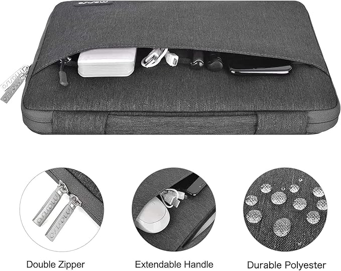 MOSISO Compatible with MacBook Air 13 inch Case 2025 2024 2023 2022 M4 A3240 M3 A3113 M2 A2681, Hard Shell&Sleeve Bag&Keyboard Skin&Webcam Cover&Screen Film for MacBook Air 13.6 inch, Slate Gray