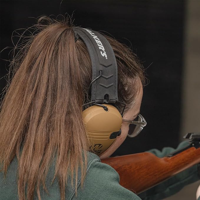 Walker's Razor Slim Ultra Low Profile Compact Design Adjustable Range Shooting Hunting Hearing Protection Electronic Earmuffs