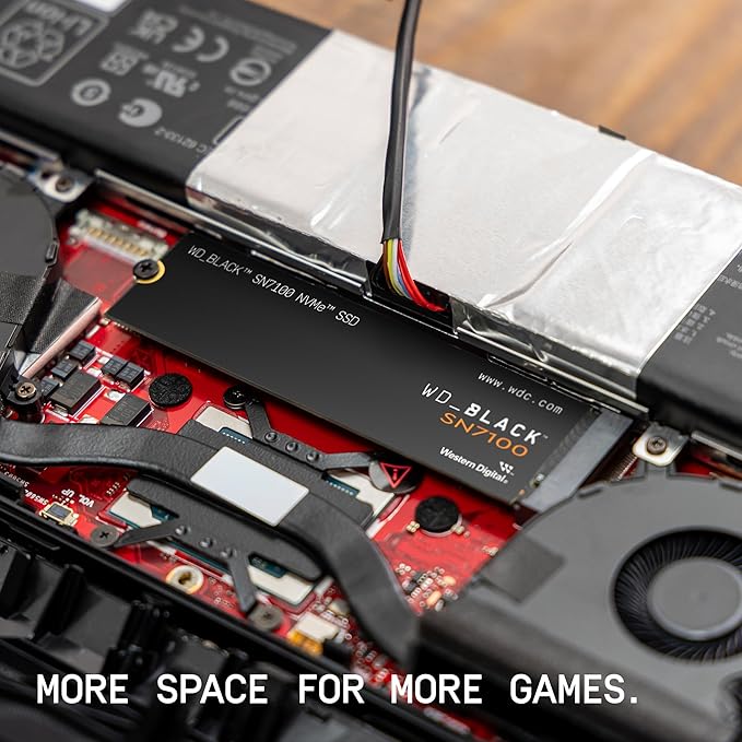 WD_BLACK 500GB SN7100 NVMe Internal Gaming SSD Solid State Drive - Gen4 PCIe, M.2 2280, Up to 6,800 MB/s - WDS500G4X0E [New Version]