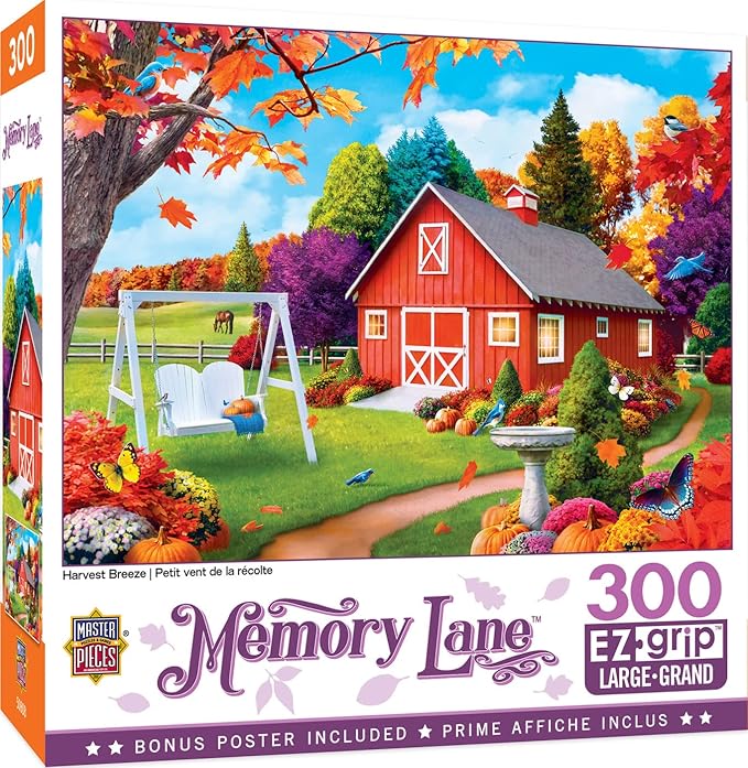 Masterpieces 300 Piece EZ Grip Jigsaw Puzzle - Harvest Breeze - 18"x24"