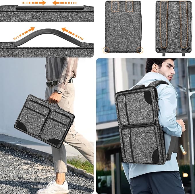ZINZ Laptop Case 15 15.6 16 inches Sleeve Slim Briefcase Spill-Resistant Handbag for Most Popular 15" 15.6" 16" Notebooks，G01BK02