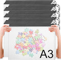 20pcs Plastic Mesh Zipper Pouch Bags, A3 17x12 Inches Extra Large Zipper Bags, Reusable Zipper Pouches for Classroom Office Supplies Organizing, Puzzles & Games, Board Game Organization